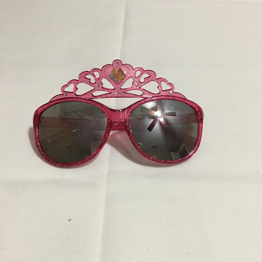 Lot of 5 Disney Sunglasses Girls One Size Multicolor Aviator Tiara Rhinestone